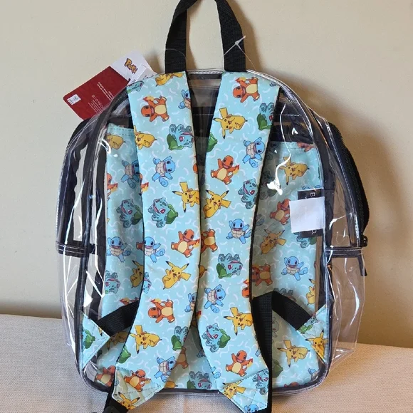 Pokemon Kids Clear Backpack Gen 1 Starters With Fun Pack Of Twilight Masquerade - Picture 6 of 6